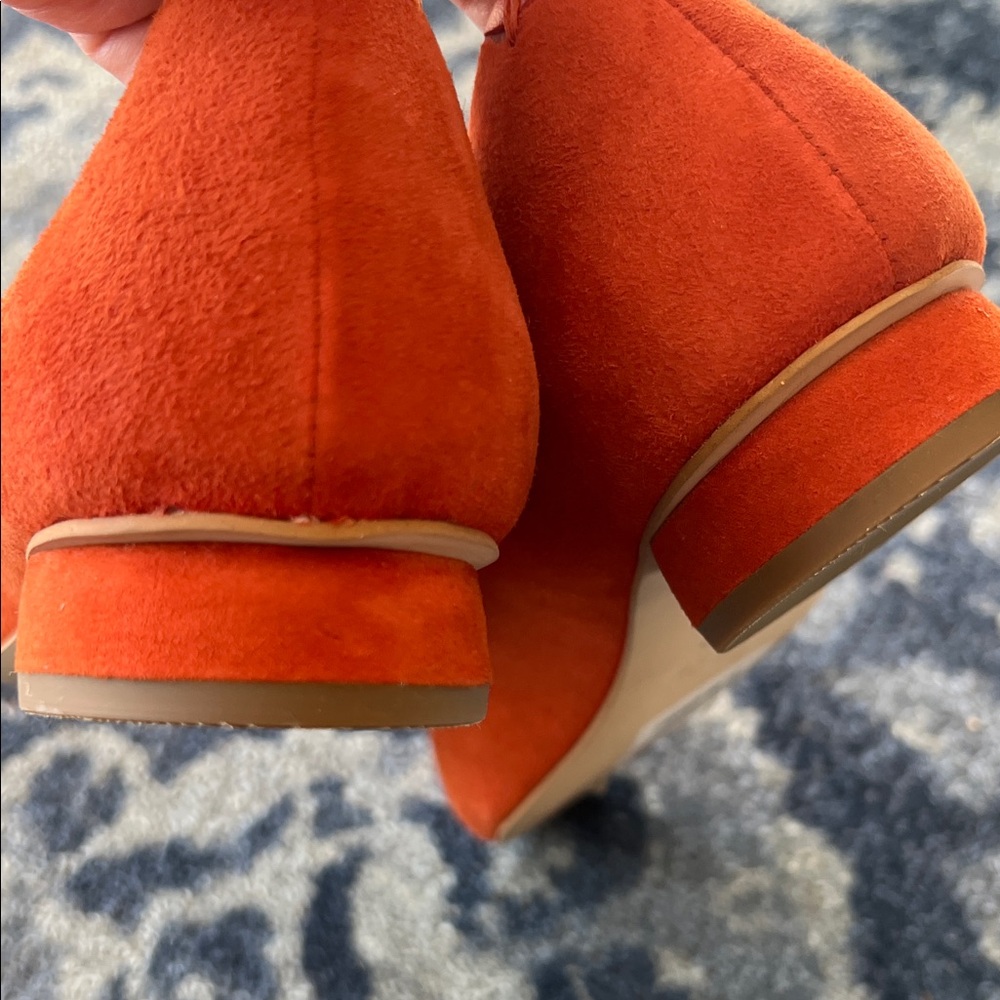 Jigsaw Bright Orange Suede Pumps - Picture 4 of 6